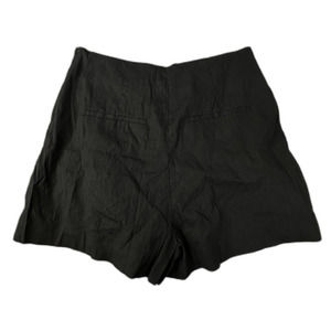 Vince Womens Ultra High Rise Wide Linen Skirt Shorts Black Size 10
